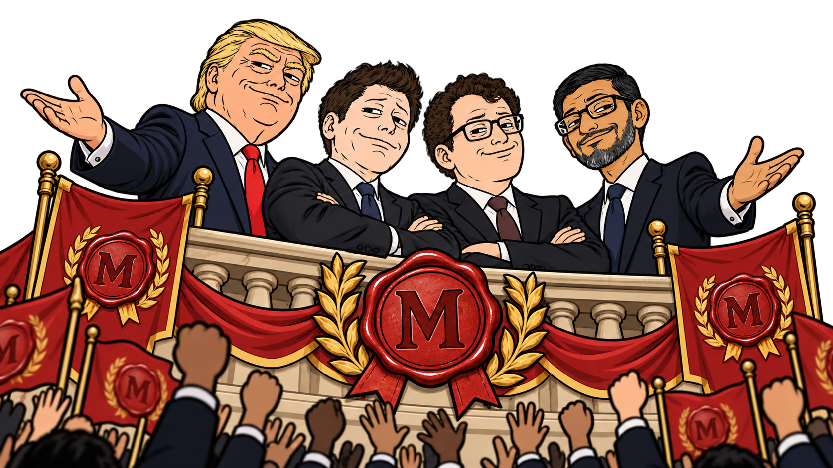 Satirical public ceremony for moral authority