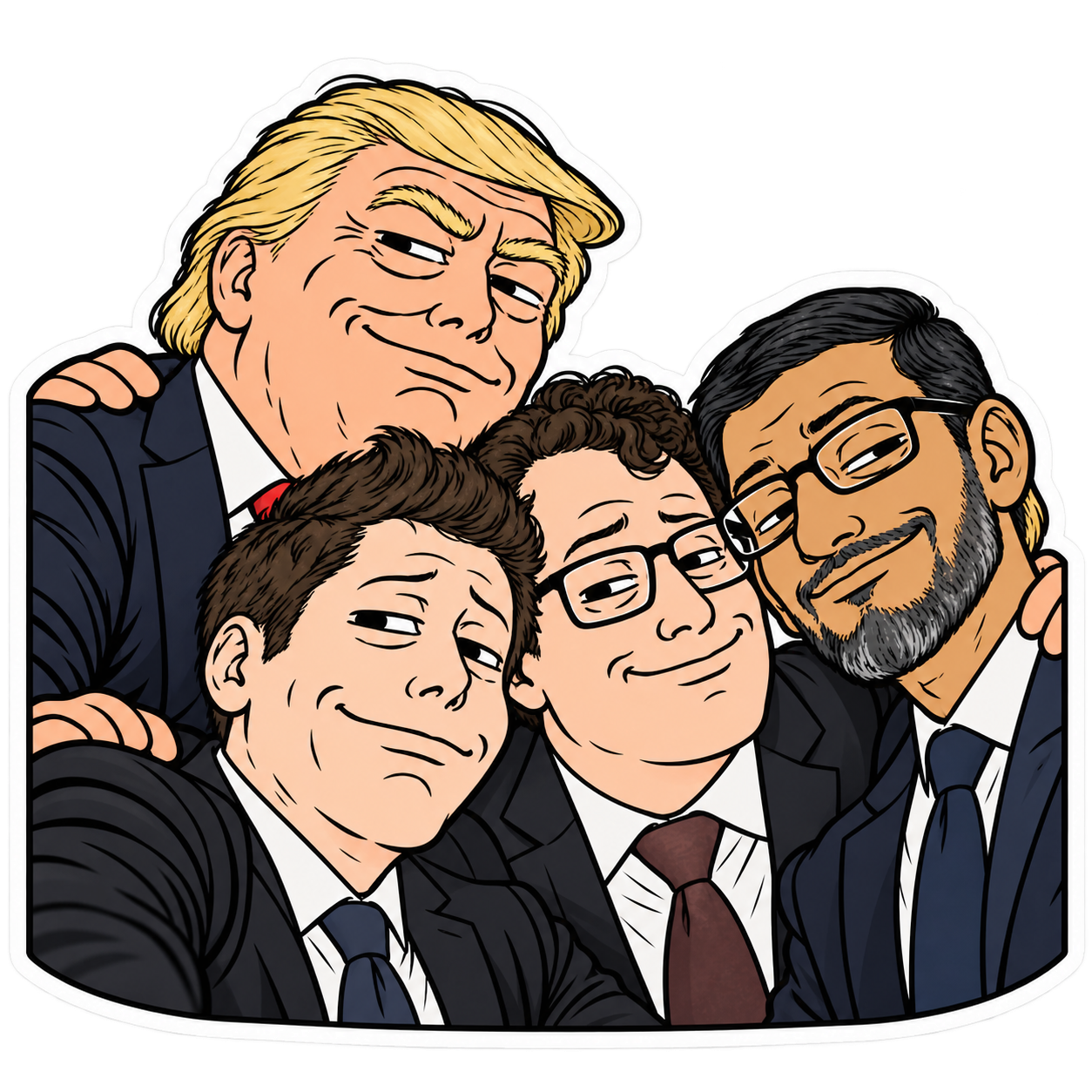 Group portrait exhibit sticker