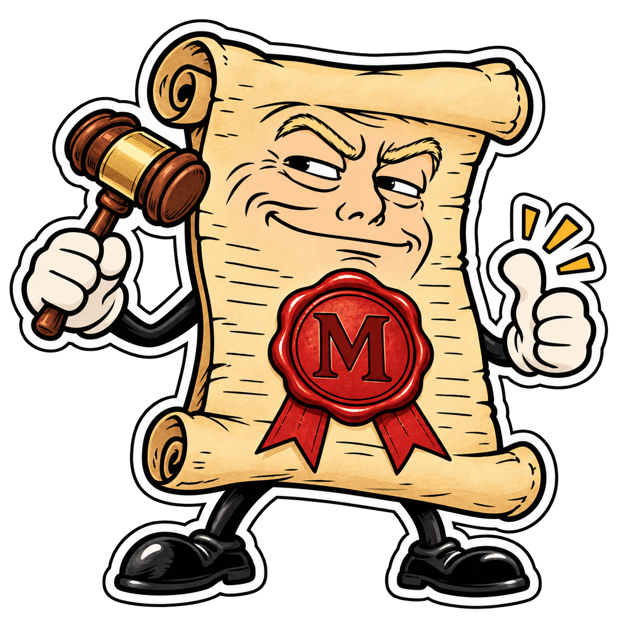 Court scroll sticker