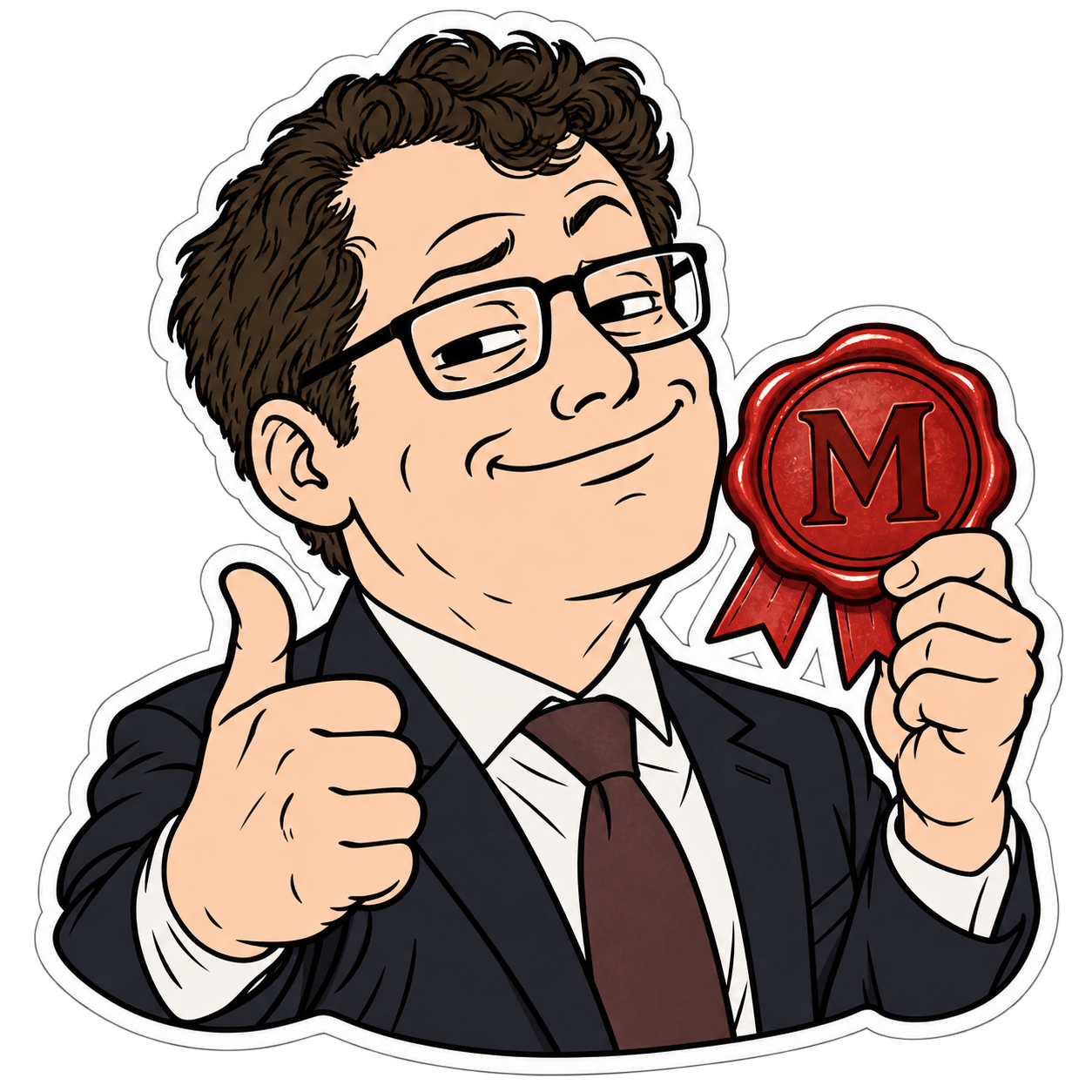 Official seal holder sticker